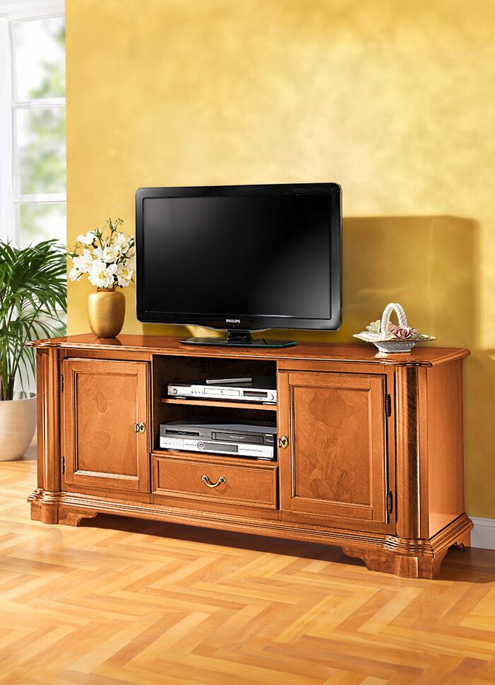 TV-Longboard mit echtem Wurzelholzfurnier 