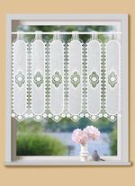 Kurzvorhang mit Stangendurchzug und gebogtem Abschluss 