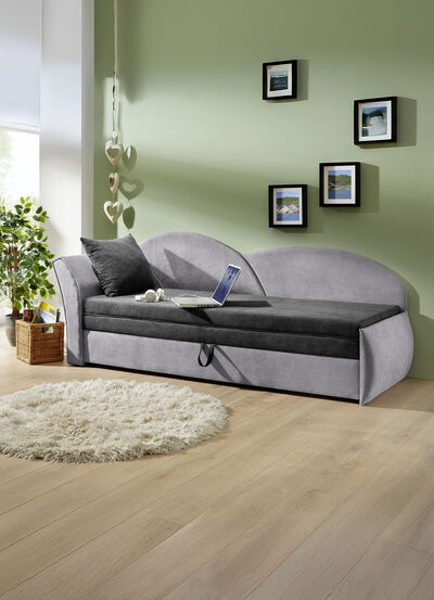 Schlafsofa mit Bettkasten und 1 Dekokissen, , large