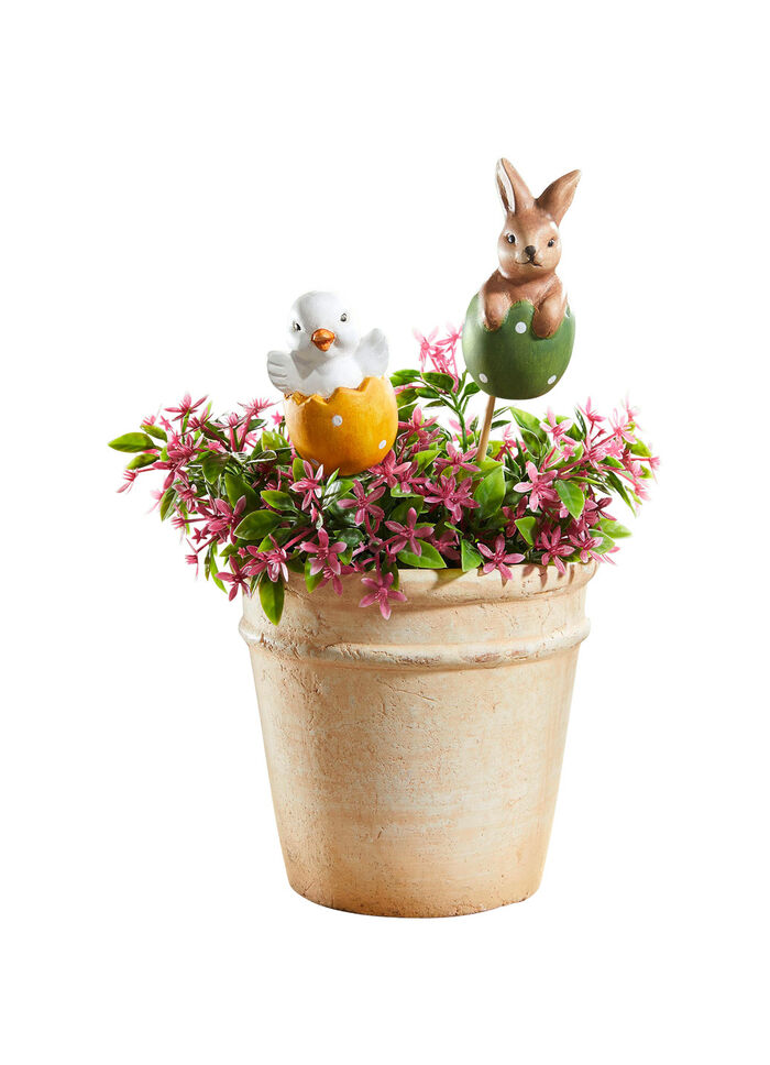  Frühlingsdekoration 2er-Set, aus Terrakotta, 