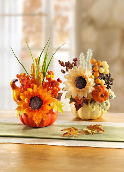Sonnenblumen-Gesteck, 2er-Set - 
