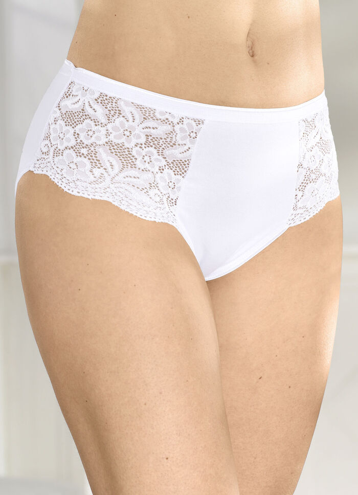 Laurina Viererpack Slips mit Elastikspitze 