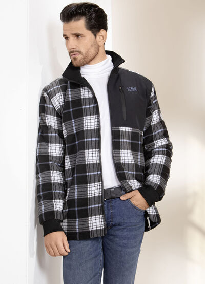 Fleecejacke mit Steh-Umlegekragen 