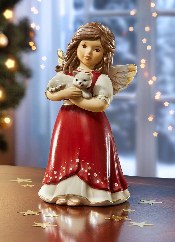 Engel mit Katze aus dem Hause Goebel BORDEAUX