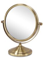 Kosmetik-Spiegel mit stabilem Metallgeh&auml;use GOLD