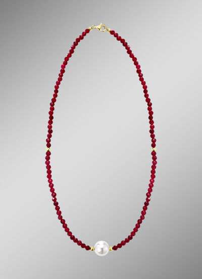 Halskette mit  Muschelkernperle 