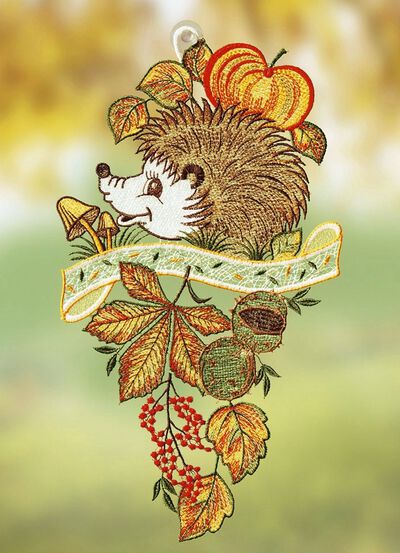 Fensterbild «Herbst-Igel» - 