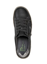 ELENA EDEN Schnürschuh aus feinem Nappaleder SCHWARZ-ALTSILBER