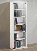 Vitrine mit ESG-Sicherheitsglas f&uuml;r 150 CDs WEISS