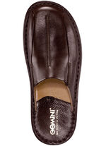 Gemini Pantolette aus hochwertigem Leder KASTANIE