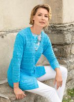 Strickjacke mit Mustermix T&Uuml;RKIS