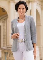 Strickjacke mit dezenten Glitzereffekten 