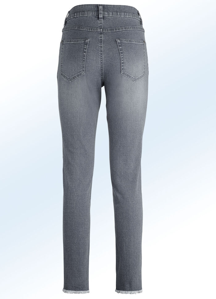 Knöchellange Jeans in 5-Pocket-Form ANTHRAZIT