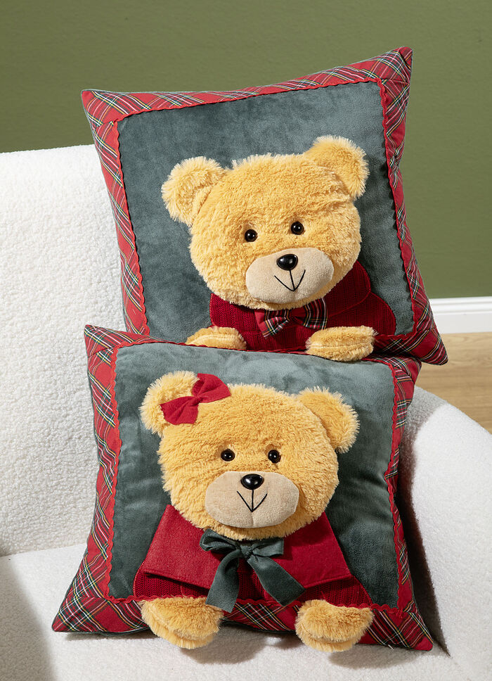Kissenbezüge Teddys in Samtoptik BUNT