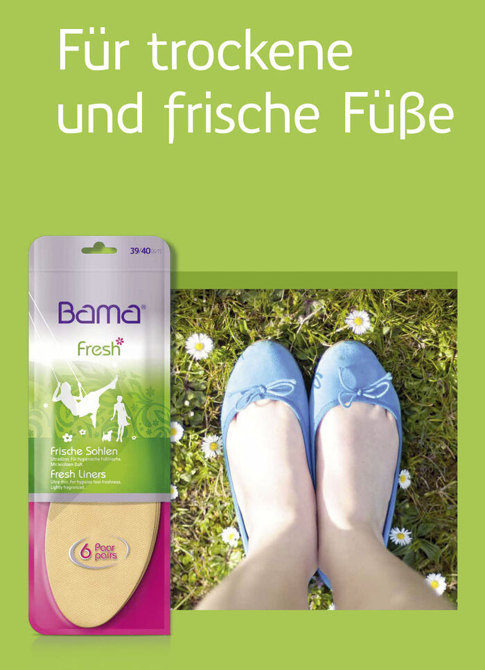 BAMA Fresh Einlegesohlen BEIGE/GRÜN