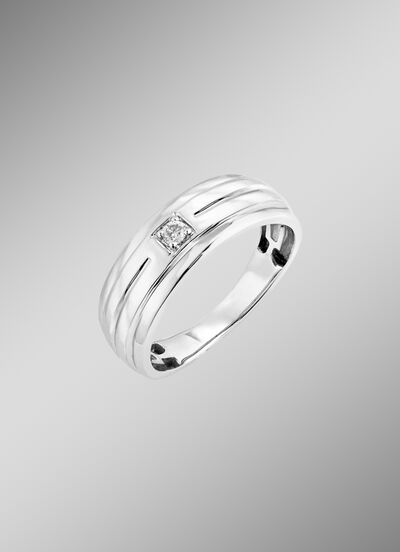Herrenring aus Weissgold 