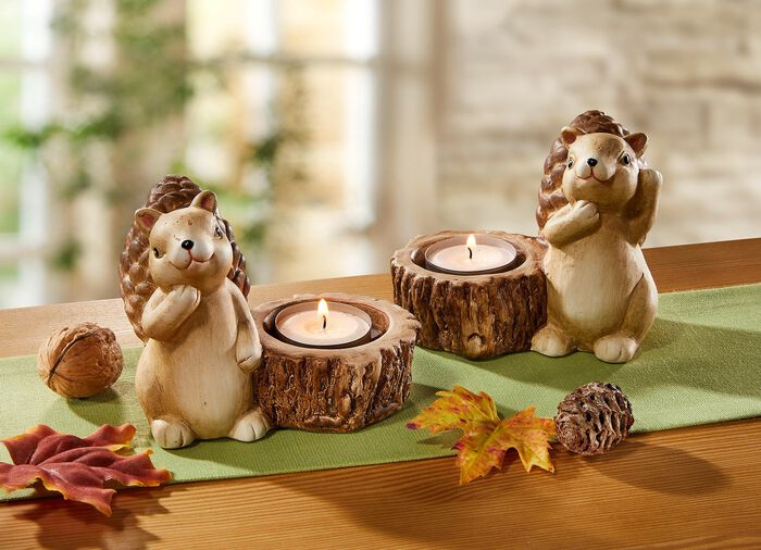 Teelichthalter aus Terrakotta, 2er-Set 