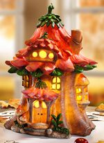 Beleuchtetes Zwergenhaus LED-Beleuchtung BUNT