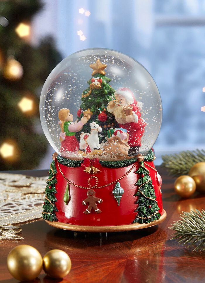 Handgefertigte Spieluhr Schneekugel 