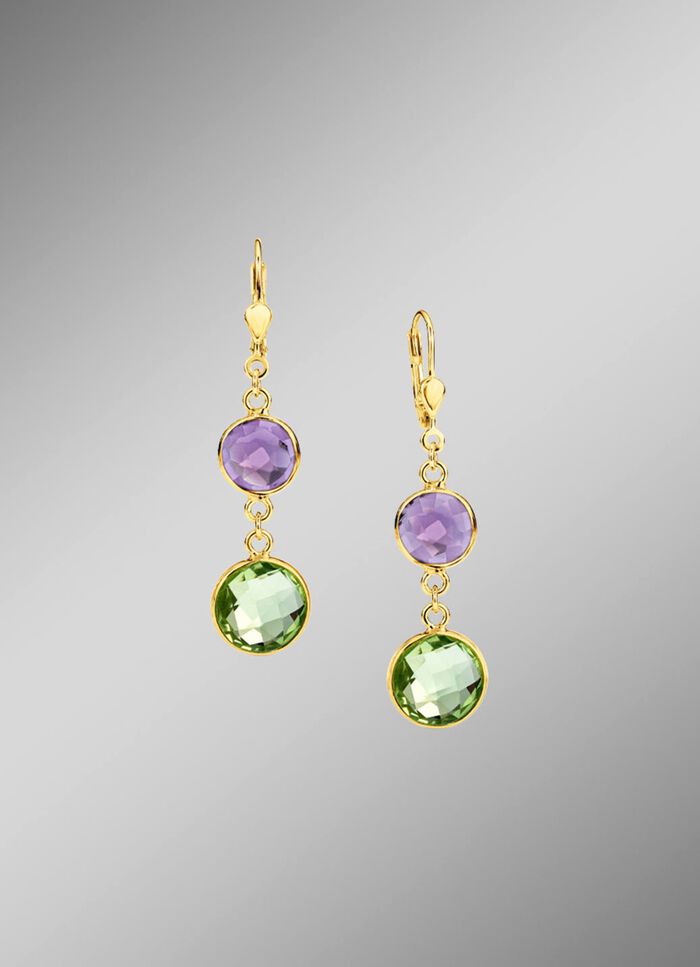Zeitlose Eleganz: Ohrringe mit bunten Quarzen 