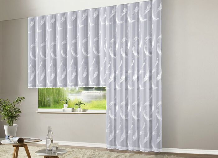 Vorhang &laquo;Federn&raquo; mit gebogten Abschl&uuml;ssen 