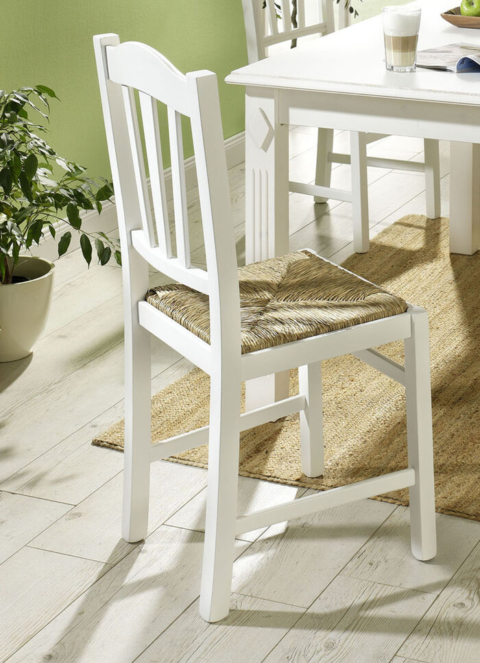 Stühle, 2er-Set, mit Gestell aus massivem Buchenholz WEISS