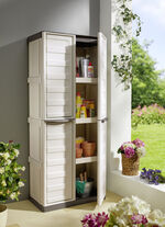 Praktische Gartenschränke mit Stahlscharnieren BEIGE-TAUPE