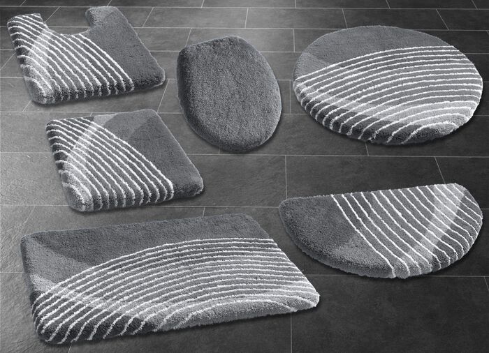 Badgarnitur von Kleine Wolke mit latexierter Rückseite GRAU