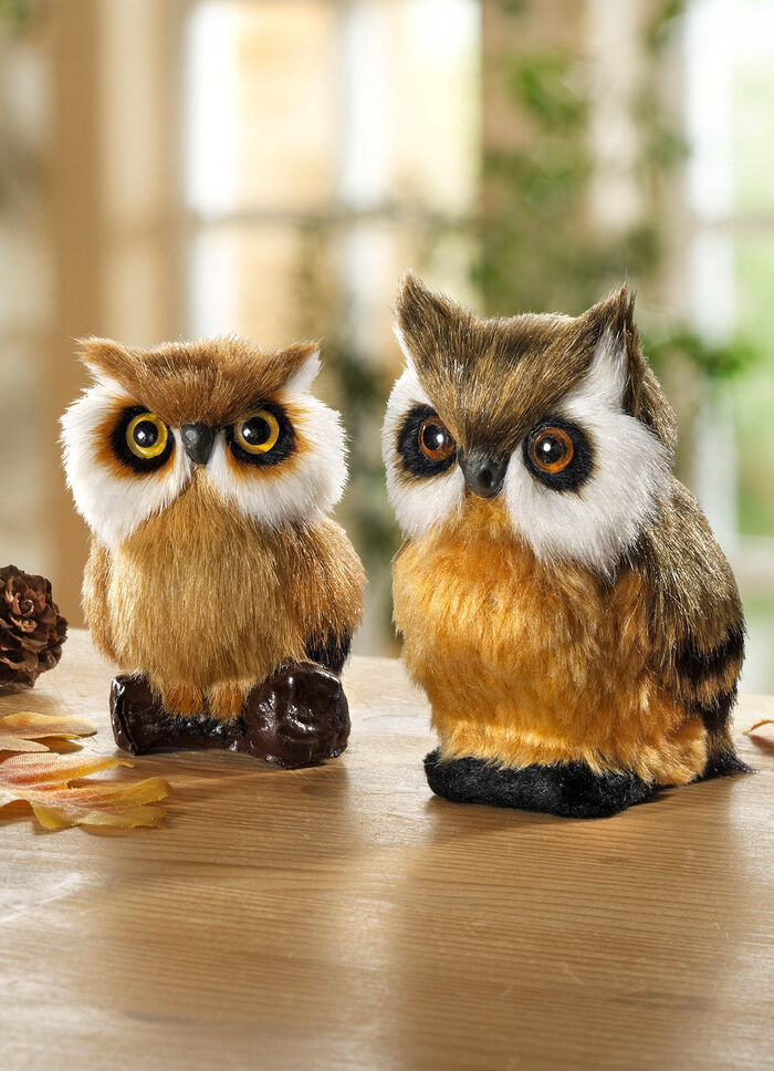 Süsse Tierchen mit weichem Kunstfell im 2er-Set 