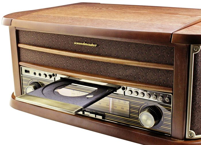 Nostalgie-Stereoanlage mit MP3-Direktaufnahmefunktion BRAUN