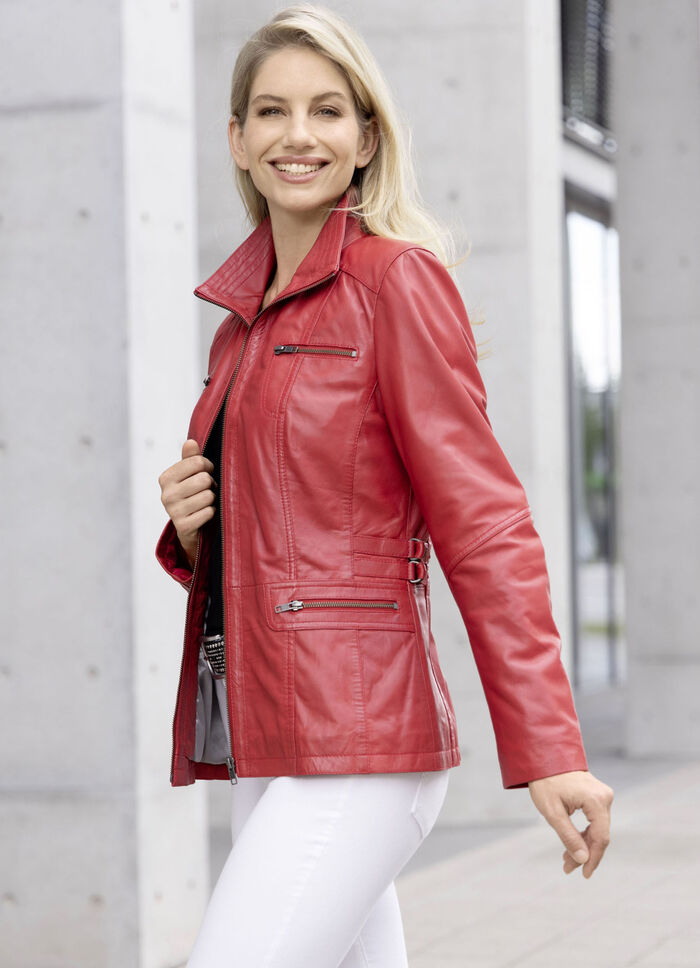 Lederkurzjacke von &laquo;Caminari&raquo; 