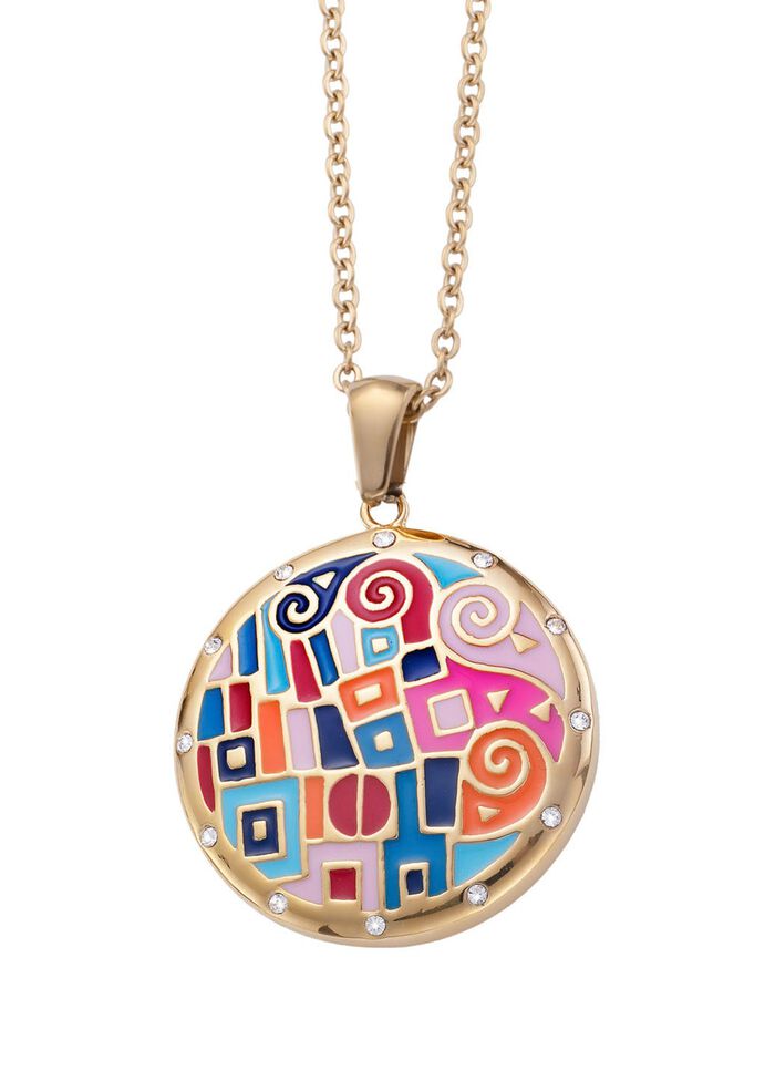 Anh&auml;nger mit Mosaikmuster und Ankerkette 