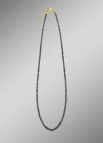 Aussergew&ouml;hnliche Halskette mit Roh-Diamanten in Dunkelgrau 