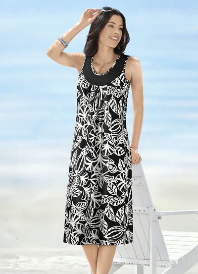 Klaus Modelle Kleid mit farbbrillantem Druckdessin 