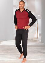 Zweierpack Schlafanz&uuml;ge mit V-Ausschnitt und B&uuml;ndchenabschl&uuml;ssen  