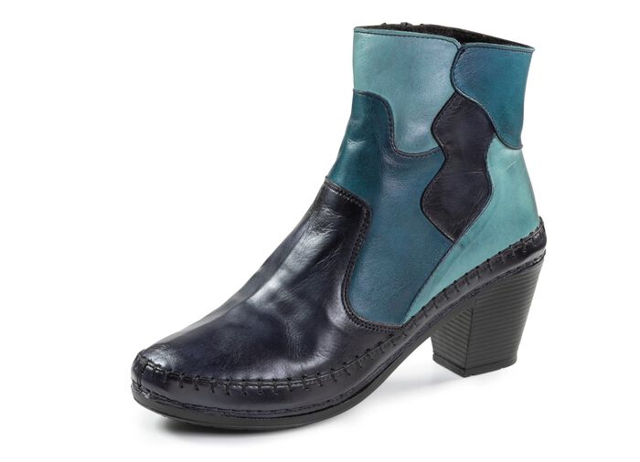 Gemini, modische Damen-Stiefeletten, Winterschuhe, Weite G, mit Reissverschluss BLAU