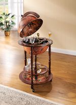 Nussbaumfarbene Globusbar NUSSBAUM