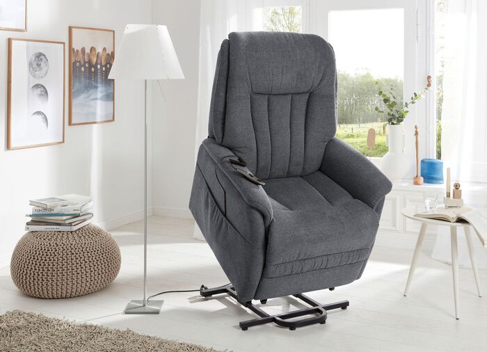 TV-Sessel mit Motor und Aufstehhilfe DUNKELGRAU