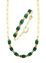 Eleganz trifft auf Moderne &ndash; Garnitur mit synth. Malachit 