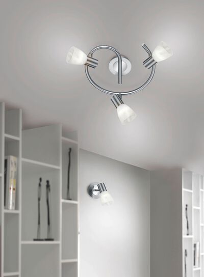 Deckenlampe aus mattem Metall 