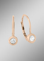 Elegante Ohrringe in Roségold mit Brillant 