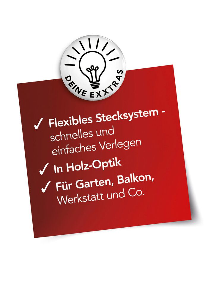 Terrassenplatten, 12er-Set, mit Stecksystem BRAUN