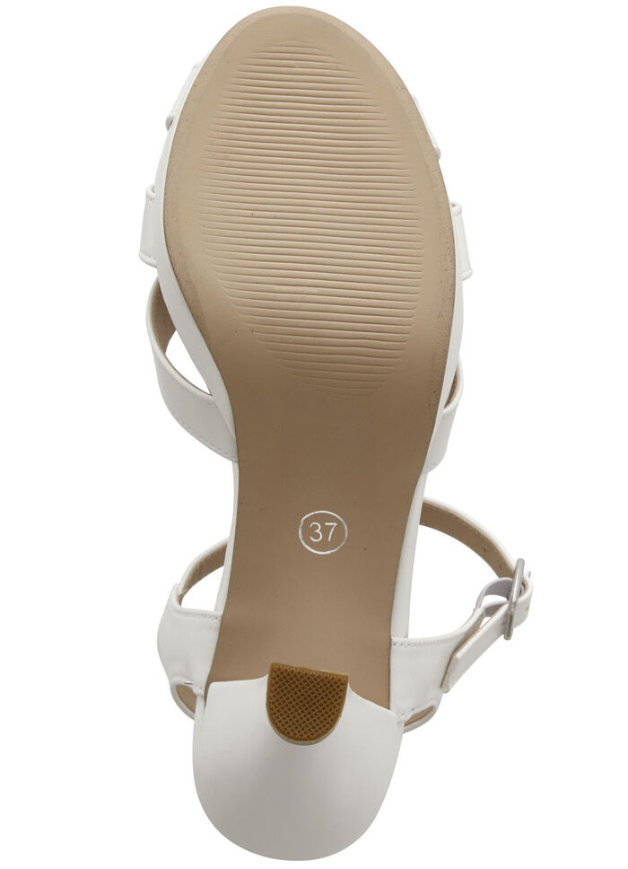 Andrea Conti Riemchen-Sandalette mit verdecktem Gummizug WEISS