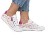 Remonte Sneaker aus beschichtetem, frech bedrucktem Leder WEISS-BUNT