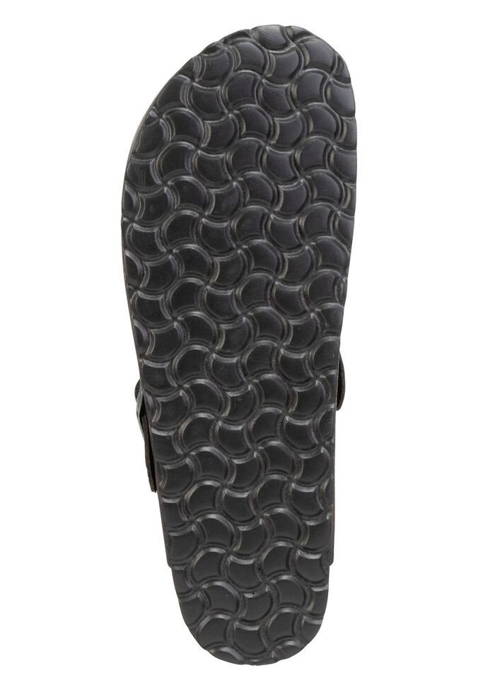 GINO GALANTE Clog aus schattiertem, genarbtem Rindleder SCHWARZ