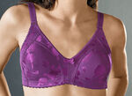 Naturana Minimizer-BH mit dezent glänzendem Floraldruck BROMBEER