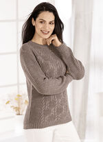 Pullover in Strickmix TAUPE