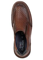 GINO GALANTE, komfortable Herren-Slipper, Weite H, mit herausnehmbarem Fussbett KASTANIE