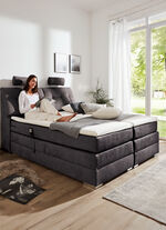 Motor-Boxspringbett mit verstellbarem Kopf- und Fußteil ANTHRAZIT