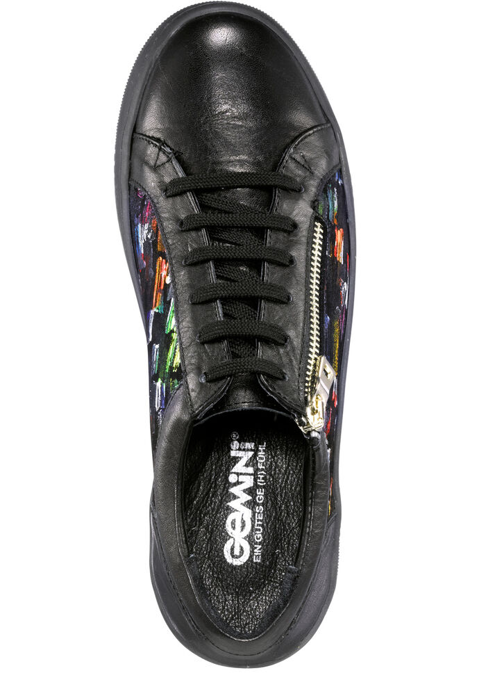 Gemini Schnürschuh mit modernem Aufdruck SCHWARZ